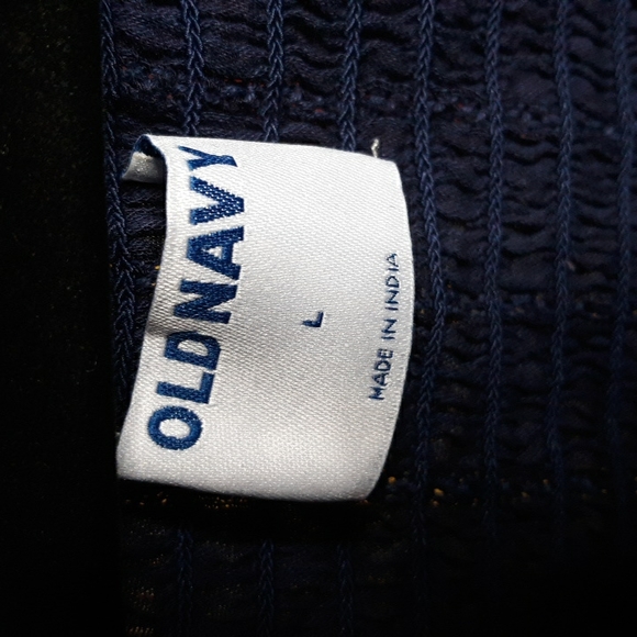 Old Navy Puff Sleeve Navy Shirt (#66) - Picture 5 of 9